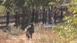 US, Los Angeles: Jurupa Valley Two Acre Wind Driven Fire
