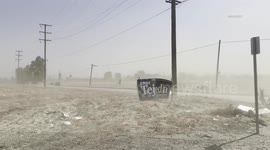 US, Los Angeles: Redlands High Winds Blow Line Fire Ash Over San Bernardino County