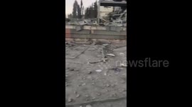 Lebanon: The aftermath of the Israeli bombardment of the main road in Zefta village, southern Lebanon