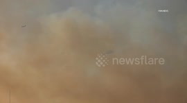 US, Los Angeles: Riverside 17 Acre Brush Fire Burns In Santa Ana Riverbottom