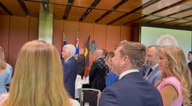 King Charles III attends a bicentenary event at the New South Wales Legislative Council, Sydney, Australia