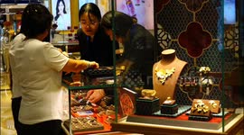 China: Gold Ornaments on Sale at A Store in Yichang