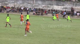 Near Misses: Intense High School Soccer Match in Indonesia Ends in a Draw