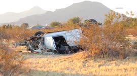 US, Los Angeles: Apple Valley 1 Airlifted After Single Vehicle Rollover Crash