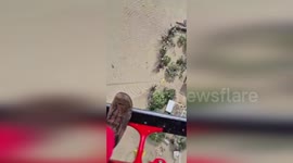 Residents airlifted to safety during floods in Sicily