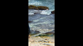 Beach slip in East Java, Indonesia