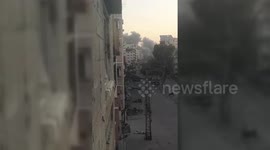 Palestine: Heavy smoke rising after the Israeli raids on the Saftawi area, northwest of Gaza City