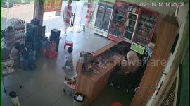 Mother in China playfully hides from baby in creative way