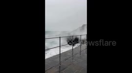 Storm Ashley: Large Waves In Guernsey