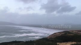 UK: High Winds Batter Coastlines Amid Storm Ashley