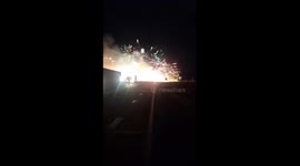 Truck accident in Amur Oblast causes fireworks display