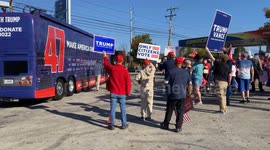 Team Trump Bus in Sharon Hill PA