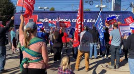 Abel Maldonado speaks at Team Trump Bus event