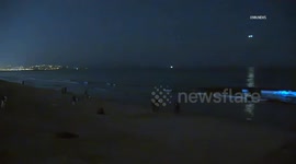 US, Los Angeles: Venice Beach Bioluminescent Waves Updated