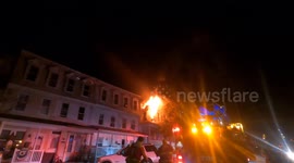 Dramatic Video from 2nd Alarm House fire, Mount Carmel, Pennsylvania