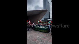 Netherlands: Scenes from Rotterdam, where Palestine supporters marched for Gaza