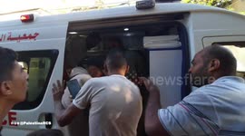 Palestine: This afternoon, Palestine Red Crescent crews transported the bodies of 5 individuals and 19 injured as a result of an attack by the Israeli forces targeting a group of citizens in the Al-Buruk area, west of Deir al-Balah, central Gaza