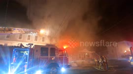 Dramatic Video from 2nd Alarm House fire, Mount Carmel, Pennsylvania
