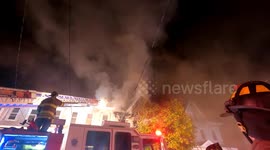 Cat rescued at 2nd Alarm House fire, Mount Carmel, Pennsylvania