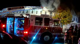 Cat rescued at 2nd Alarm House fire, Mount Carmel, Pennsylvania