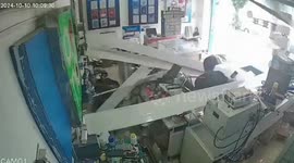 Quick-thinking son CATCHES falling mother when ceiling collapses