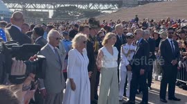 Their Majesties watch children’s dance performance, Sydney, Australia