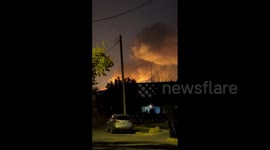 US: Massive Fire Erupts At Pallet Yard In Dallas