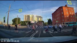 Traffic police car hits 11-year-old cyclist in Saint Petersburg
