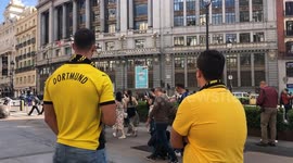 Borussia Dortmund’s fans in Madrid before match against Real Madrid