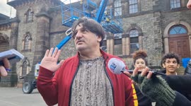 Member of Kuwaiti royal family speaks to press outside Wandsworth Prison following his early release