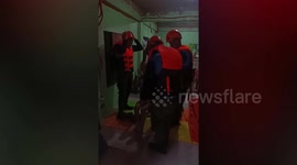 Pensioner rescued from Tropical Storm Trami in the Philippines
