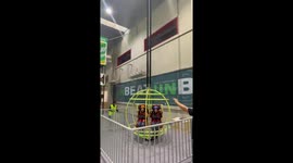 Anticlimax! Ride throws excited parkgoers just a few feet in the air