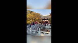 Autumn scenery of Fragrant Hills in Beijing attracts tourists