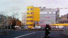 Russia: Biker Skip Jumps Across Road After Crash To Check His Legs Are Still Okay