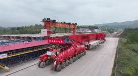 Bridge girder erection machine enhances railway construction in SW China