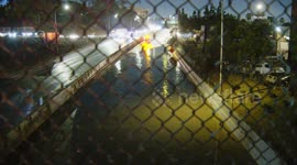 US, Los Angeles: Boyle Heights Large Water Main Break Prompts Closure of 101 Freeway Part 2