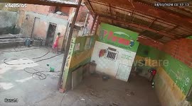 Brazil: Lucky Teenager Survives Being Electrocuted By Wire While Climbing Brick Wall At Car Wash