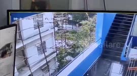 Caught on CCTV accident  Under-construction Building Collapsed in Bengaluru, South India