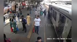 Station guard saves life of passenger being dragged by train in India