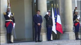 France: French President Emmanuel Macron received Prime Minister Najib Mikati at the Elysee Palace