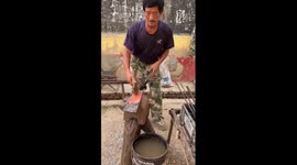 Metalsmiths make awesome ASMR sound while forging iron