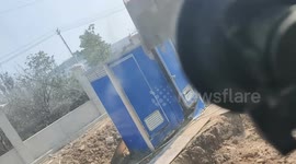 Builders demolishes toilet unaware that fellow worker is inside
