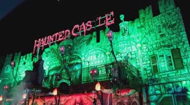 (Halloween) A brief shot of the infamous Haunted Castle at the 2024 Texas State Fair (background audio included)