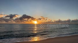 Vivid Bright Sunrise In Florida