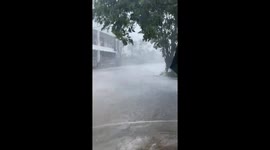 Tropical storm Kristine causes flooding in Santo Tomas, Batangas