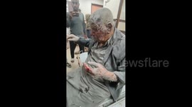 Gaza Strip: An elderly Palestinian was injured as a result of the Israeli airstrikes on the Al-Maghazi Services Club in the Gaza Strip