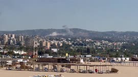 Lebanon: Columns of smoke in Tyre during Israeli strike