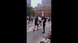 Man runs Chicago marathon in high heels to raise money for domestic abuse survivors (Curtis Hargrove)