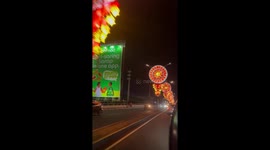 Christmas lights went up super early in the Philippines