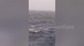 Fishermen lost in sea during Tropical Storm Trami rescued by passing cargo ship